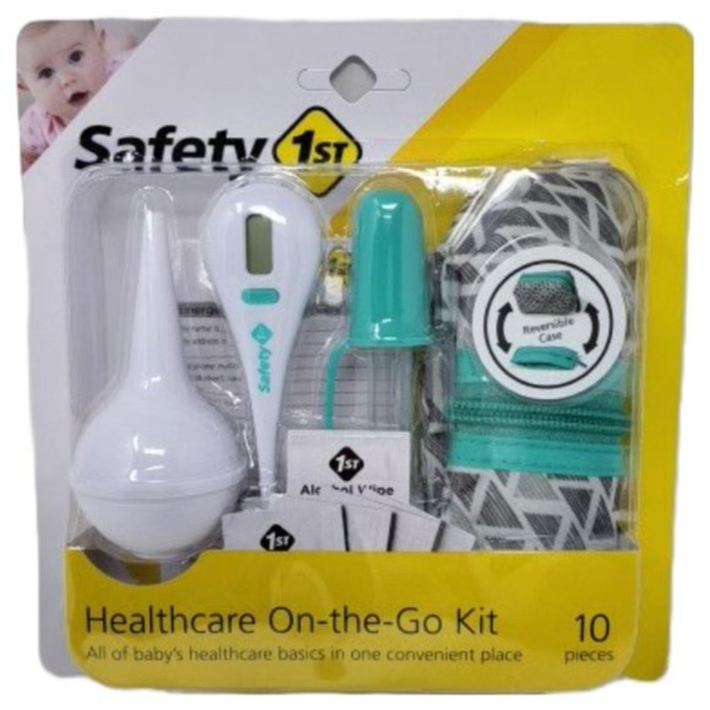 Safety 1st‎ Healthcare On The Go Kit 10 Piece Set Thermometer Dropper Carry Case